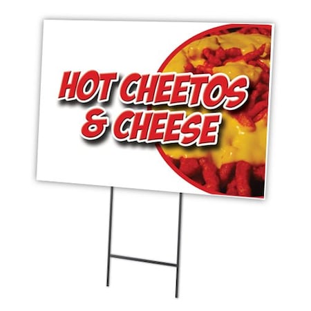 Signmission Hot Cheetos & Cheese Yard & Stake outdoor plastic coroplast window, C-2436-DS-Hot Cheetos & Cheese C-2436-DS-Hot Cheetos & Cheese